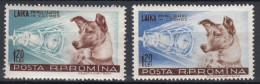 Romania 1957 Space Cosmos Mi#1684-1685 Mint Never Hinged - Unused Stamps