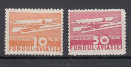 Romania 1936 Airmail Postage Due Mi#23,25 Mint Never Hinged - Neufs