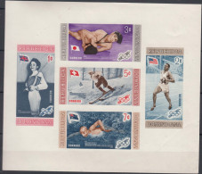 Dominican Republic 1958 Olympic Games 1956 Mi#Block 18 B Mint Never Hinged - Dominican Republic