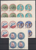Dominican Republic 1960 Olympic Games 1956 Mi#724-728 B Mint Never Hinged Pcs. Of 4 - Dominicaanse Republiek
