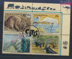 UNO - New York 644-647 Viererblock (kompl.Ausg.) Gestempelt 1993 Gefährdete Tiere (10036296 - Used Stamps