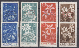 Argentina 1960/1961 Flowers Mi#754-757 And #774-777 Mint Never Hinged - Ongebruikt