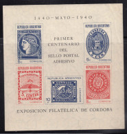 Argentina 1940 Mi#Block 4 Mint Hinged - Neufs