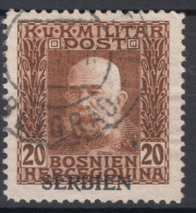 Austria Occupation Of Serbia In WWI Serbien Overprint 1914/1916 Mi#8 Used - Oblitérés