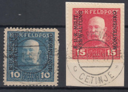 Austra Feldpost, Occupation Of Montenegro 1917 Mi#1-2 Used - Oblitérés