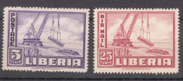 Liberia 1947 Mi#385-386 Mint Never Hinged - Liberia