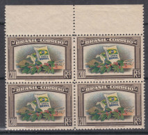 Brazil Brasil 1938 Mi#480 Mint Never Hinged Pc. Of 4 - Unused Stamps