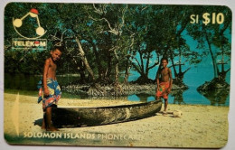 Solomon Islands SI$10  " Canoe From Sikaiana ( 03SIC - Without Logo ' 95 ) " - Solomoneilanden