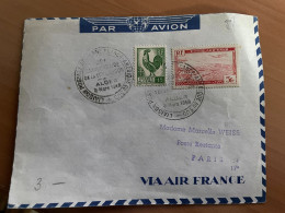 ALGERIE. LETTRE PAR AVION. 20° ANNIVERSAIRE DE LA 1° LIAISON ALGER 2 MARS 1948 - Luftpost