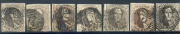 Belgique COB N°10 - Lot De 7 Timbres - Voir Teintes Et Cachets - (F080) - Unused Stamps