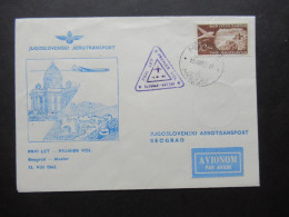 Jugoslawien / Jugoslavija 1962 Und 63 2 Flugpostbelege / Erstflug / First Flight / Jugoslovenski Aerotransport - Brieven En Documenten
