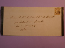 BQ17 FRANCE BELLE LETTRE  1866 LYON   A VOUNAS .  CHATEAU DE ST PULGENT   +NAP.  10C +AFF. INTERESSANT++ ++ - 1862 Napoleon III