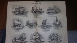 Ships, Illustration, Schiffstypen - Art Prints