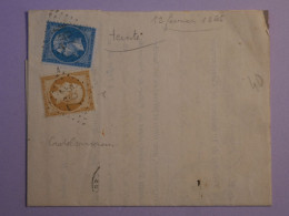 BQ17 FRANCE BELLE LETTRE RECEPISSé 1865 CASTELSARRAZIN   +NAPOLEON .   +AFF. INTERESSANT++ ++ - 1862 Napoleon III