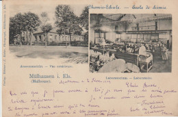 (68) MULHAUSEN I. Els. (MULHOUSE) Ecole De Chimie  Rare Double Vue : 1/ Vue Extérieure  2/ Laboratoire - Mulhouse