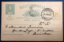 Portugal, Entier Carte Postale De Lisbonne 5.1.1898 - (N548) - Postal Stationery