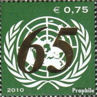 UNO - Wien 677I (kompl.Ausg.) Postfrisch 2010 65 Jahre Vereinte Nationen - Unused Stamps