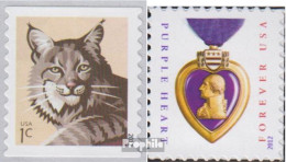 USA 4853,4881I BA (kompl.Ausg.) Postfrisch 2012 Tiere, Purple Heart - Ungebraucht