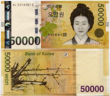 SOUTH KOREA      50,000 Won       P-57a       ND (2009)       UNC  [ 50000 ] - Korea (Süd-)