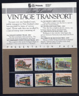 New Zealand 1985 - Vintage Transport - Stamps 6v - Complete Set + Folder - Superb*** - Lettres & Documents