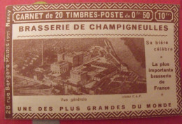 Carnet De Timbre à Bande Publicitaire. Couverture Vide "brasserie Champigneulles Nancy". Pub Pubs Publicité. - Autres & Non Classés