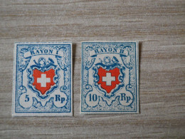 Postes Fédérales N°18/19 , FAC SIMILE - 1843-1852 Federal & Cantonal Stamps
