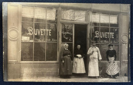 Troyes * Carte Photo * Devanture Café Buvette Vve CHARTIER * Commerce * Boucher ? - Troyes