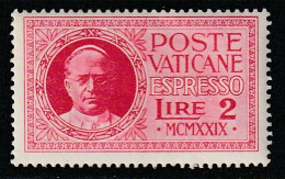 VATICAN - EXPRES : N°1 ** (1929) Pie XI - Eilsendung (Eilpost)