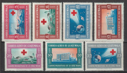 GUATEMALA - 1960 - POSTE AERIENNE / CROIX-ROUGE - SERIE COMPLETE YVERT N° 246/252 * MLH - COTE = 52.5 EUR. - - Guatemala