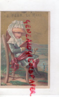 72- LE MANS- CHROMO IMAGE   ENFANT FILLE LECTURE -COIFFURE ROBE - Sonstige & Ohne Zuordnung