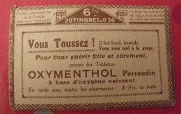 Carnet De Timbre à Bande Publicitaire. Série S 102. Couverture Vide "Oxymenthol". Pub Pubs Publicité. - Otros & Sin Clasificación