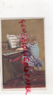 CHROMO IMAGE OR-  ENFANT  FILLE  PIANO - ROBE PARTITION TABOURET - Sonstige & Ohne Zuordnung