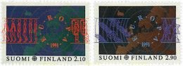 62791 MNH FINLANDIA 1991 EUROPA CEPT. TELECOMUNICACIONES - Oblitérés