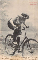 FANTAISIE - Femme Coureur - Bicyclette - Carte Postale Ancienne - Women
