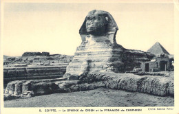 EGYPTE - Le Sphynx De Giséh Et La Pyramide De Chephren - Carte Postale Ancienne - Guiza