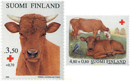 87716 MNH FINLANDIA 2000 PRO CRUZ ROJA. BOVINOS FINLANDESES - Used Stamps