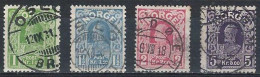 Noruega U  84/87 (o) Usado. 1911 - Altri & Non Classificati