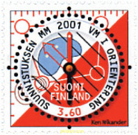 81203 MNH FINLANDIA 2001 CAMPEONATO DEL MUNDO DE CARRERA DE ORIENTACION - Used Stamps