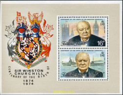 189975 MNH FALKLAND 1974 100 ANIVERSARIO DEL NACIMIENTO DE WINSTON CHURCHILL - Otros & Sin Clasificación