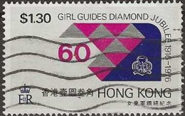 HONG KONG 1976 Diamond Jubilee Of Girl Guides - $1.30 - Badge, Stylised Diamond And '60' FU - Gebraucht