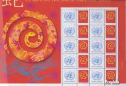 UNO - New York 1321Klb I Kleinbogen (kompl.Ausg.) Postfrisch 2013 Jahr Der Schlange - Unused Stamps