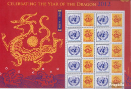 UNO - New York 1283Klb I Kleinbogen (kompl.Ausg.) Postfrisch 2012 Jahr Des Drachen - Unused Stamps