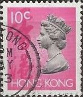 HONG KONG 1992 Queen Elizabeth II - 10c. - Mauve, Black And Cerise FU - Oblitérés