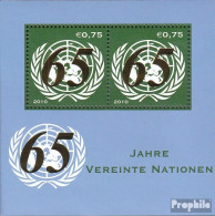 UNO - Wien Block28 (kompl.Ausg.) Postfrisch 2010 65 Jahre Vereinte Nationen - Unused Stamps