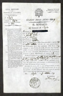 Leva Militare - Comune Di Bosco (Alessandria) - Avviso Di Convocazione - 1839 - Documents
