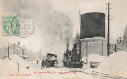 Boujailles * 1907 * La Gare * Train Locomotive Machine * Neige Hiver * Ligne Chemin De Fer Doubs - Autres & Non Classés