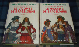 BIBLIOTHEQUE VERTE : Le VICOMTE De BRAGELONNE (tome 1 & 2) /A. Dumas - Jaquette 1952 - Philippe Ledoux - Biblioteca Verde