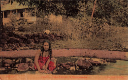 Tahiti - Tehua Vahinée - La Blanchisseuse - Colorisé - Animé - Carte Postale Ancienne - Tahiti