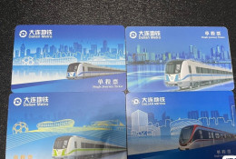 China Dalian Metro One-way Card/one-way Ticket/subway Card,4 Pcs,VOID Card - Wereld