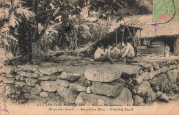 Nouvelle Calédonie - Les Iles Marquises - Maison Marquisienne - Ile Nukahiva - Animé - Carte Postale Ancienne - Nueva Caledonia